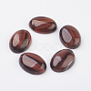 Natural Dyed & Heated Red Tiger Eye Flat Back Cabochons G-G741-22x30mm-13-1