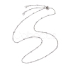 2Pcs 2 Colors 304 Stainless Steel Slider Necklace Makings AJEW-JB01272-3