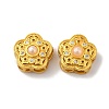 Rack Plating Hollow Brass Cubic Zirconia Beads KK-K381-16A-MG-1