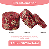 SUPERFINDINGS 6M 3 Styles Christmas Double Face Printed Polyester Ribbons OCOR-FH0001-26A-2