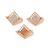 Brass Micro Pave Cubic Zirconia Spacer Bars KK-B100-071G-1