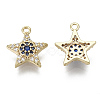 Brass Micro Pave Cubic Zirconia Charms KK-S348-533-NF-2