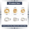 BENECREAT 120Pcs 6 Styles Brass Split Rings KK-BC0012-97-2