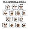 28Pcs 14 Styles Alloy Enamel Pendants FIND-TA0002-71-3