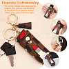 PU Leather Lipstick Holder Keychains AJEW-WH0248-226A-4