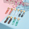Chunky Acrylic Curb Chain Long Dangle Stud Earrings for Women EJEW-JE04771-2