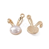 ABS Plastic Imitation Pearl Pendants PALLOY-K259-02G-2