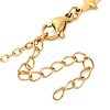 Ion Plating(IP) 304 Stainless Steel Cross Link Chain Necklace NJEW-K249-06G-01-3