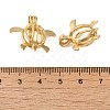 Brass Bead Cage Pendants KK-XCP0001-82G-3