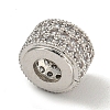 Brass Micro Pave Clear  Cubic Zirconia Beads KK-G493-39P-01-2