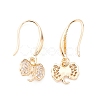 Rack Plating Brass Micro Pave Cubic Zirconia Earring Hooks KK-D069-10G-RS-2