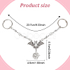 ANATTASOUL 2Pcs Bat with Spider Web Alloy Shoe Charms Chains FIND-AN0001-05-2