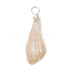 Electroplated Natural Quartz Crystal Dyed Pendants PALLOY-JF02324-01-3