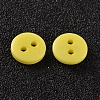2-Hole Flat Round Resin Sewing Buttons for Costume Design BUTT-E119-14L-18-2