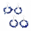 Natural Dyed Lapis Lazuli Dangle Earrings EJEW-E255-D03-1