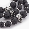 Natural Lava Rock Beads Stretch Bracelets BJEW-JB03959-2