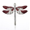 Alloy Enamel Dragonfly Big Pendants ENAM-L034-07P-1