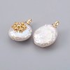 Natural Cultured Freshwater Pearl Pendants PEAR-F008-10G-2