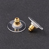 Brass Bullet Clutch Earring Backs with Pad KK-YW0001-68G-2