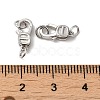 Rhodium Plated 925 Sterling Silver Lobster Claw Clasps STER-D006-23P-3