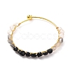 Natural Mixed Stone Chips Beads Bangles BJEW-JB05652-01-1