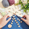  Number 1~10 Wooden Beaded Knitting Row Counter Chains & Charms Locking Stitch Makers DIY-NB0010-23-3