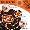 Craftdady 140Pcs Halloween Theme Painted Natural Wood Beads WOOD-CD0001-19-4