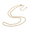 Brass Curb Chain Necklaces NJEW-K123-09G-2