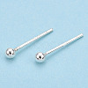 925 Sterling Silver Round Ball Stud Earrings STER-T005-01B-2