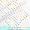 Nbeads 20Pcs 2 Colors 304 Stainless Steel Cable Chain Necklaces Set MAK-NB0001-20-4