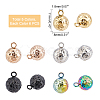 DICOSMETIC 30Pcs 5 Colors Ion Plating(IP) 304 Stainless Steel Charms STAS-DC0001-09-2