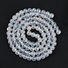 Baking Painted Electroplate Glass Beads Strands GLAA-G120-01B-2