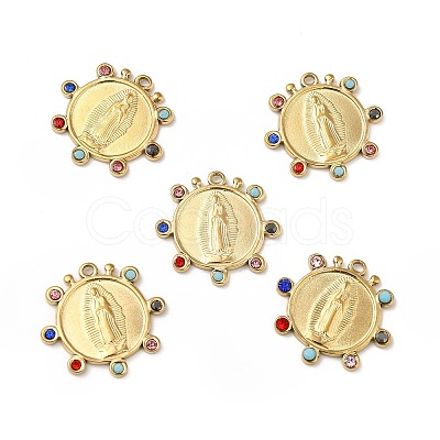 Colorful Rhinestone Pendants STAS-J401-VC993-1