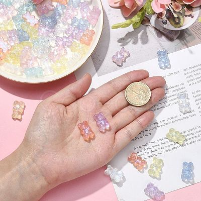 100Pcs Transparent Acrylic Beads OACR-CJ0001-28-1