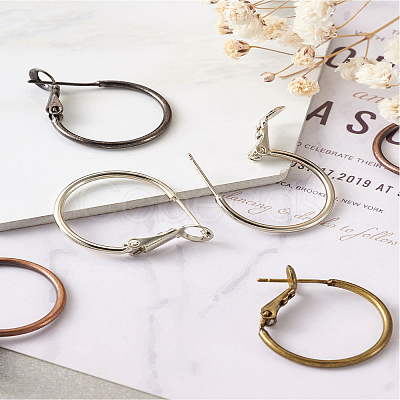 Brass Hoop Earrings KK-CD0001-10-1