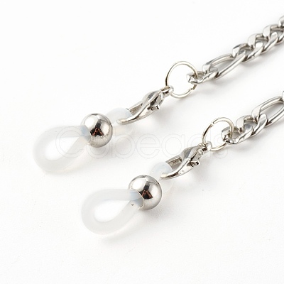 304 Stainless Steel Figaro Chains Eyeglasses Chains AJEW-EH00348-01-1