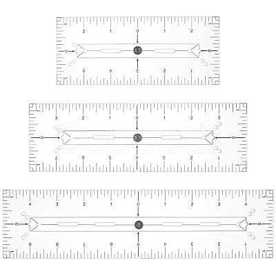 3Pcs 3 Style Acrylic Quilting Template DIY-WH0568-39-1