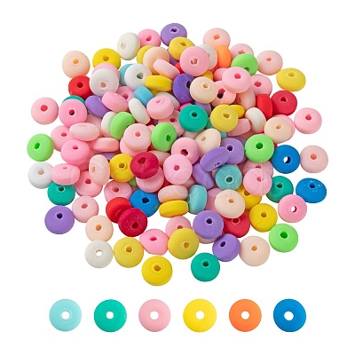 4 Colors Handmade Polymer Clay Beads Strands CLAY-FS0001-06-1