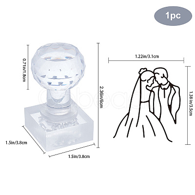 Clear Acrylic Soap Stamps with Big Handles DIY-WH0438-042-1