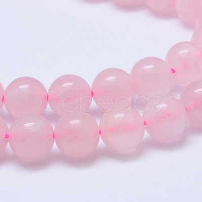 Natural Madagascar Rose Quartz Beads Strads G-D654-6mm-1