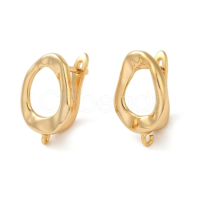 Brass Earring Findings KK-O100-01G-1