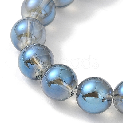 Transparent Electroplate Glass Beads Strands GLAA-T032-T8mm-C03-1