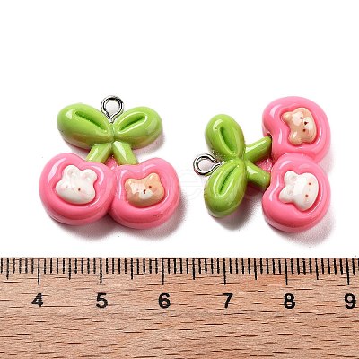 Cartoon Resin Pendants RESI-R450-03B-1