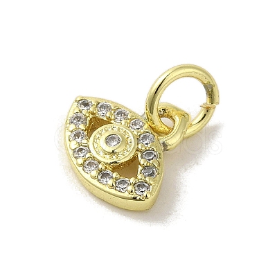 Brass Micro Pave Cubic Zirconia Charms KK-M283-19B-01-1