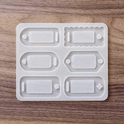 DIY Arch & Rectangle & Oval & Hexagon Shape Connector Charm Silicone Molds X-DIY-G067-06C-1