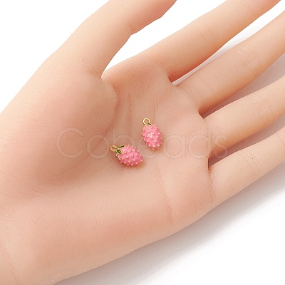 2Pcs Brass Enamel Charms KK-YW0001-83-1