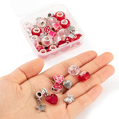 DIY Valentine's Day Themed Jewelry Making Kits DIY-LS0001-86-1