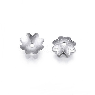 Non-Tarnish 304 Stainless Steel Bead Caps STAS-S057-51A-P-1