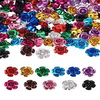 Fashewelry 300pcs 10 colors Aluminum Cabochons MRMJ-FW0001-02-1