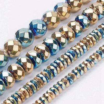 Electroplate Non-Magnetic Synthetic Hematite Beads Strands G-F510-23-1